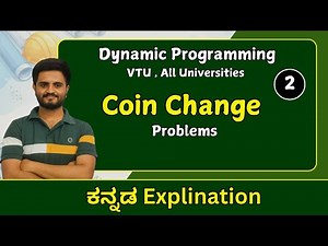 coin change problem , part 2 | Dynamic programming | VTU, All universities