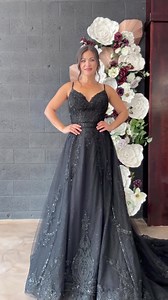 A Halloween black dress showdown! 1. Raven 2. Ash 3. Faye #halloween2024 #bridalgowns #blackbridalgown #blackdresses #weddings #weddingseason #fallweddings #midwestbridal #bridalboutique #weddingdresses #ballgowns #illinoisbridal | Main Street Bridal