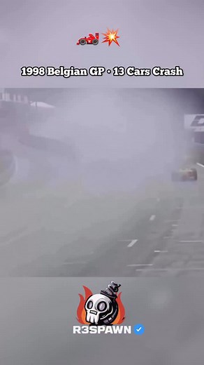 83 reactions | 1998 • Belgian GP • Mass Crash ‍☠️•¥ •¥ Follow for...