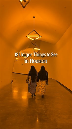 ✨ 18 UNIQUE THINGS TO SEE IN HOUSTON Most of these things are free. The ones you have to pay cost $15 or less. 1. Ólafur Elíasson’s Sometimes an underground movement is an illuminated bridge tunnel @mfahouston 📍Museum of Fine Arts | 1001 Bissonnet St. Houston, TX 77005 2. Cockrell Butterfly Center ($15) @hmns 📍5555 Hermann Park Dr. Houston, TX 77030 3. Cloud Column (Free) 📍5201 Montrose Blvd. Houston, TX 77006 4. Bayou Bend Collection and Gardens ($$) 📍6003 Memorial Dr. Houston, TX 77007 5. 