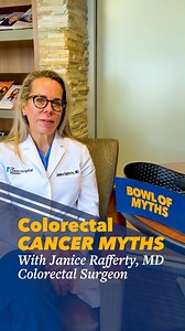 74 reactions · 36 shares | Does colorectal cancer show symptoms right away? No need to worry if there's no family history? Watch as Colorectal Surgeon Janice Rafferty, MD, delves into our "Bowl of Myths" for colorectal cancer awareness month! | The Christ Hospital Health Network | Facebook