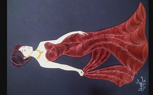 衍纸（Quilling）教程 人物肖像 优雅女人