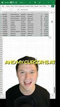 Jump To Top Of Sheet, Keep Selection In Excel #Shorts