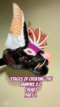 Stages of creating the Vampire 2.0 Head. Part 1 #AdeleOrel #dragonpuppets #batpuppet #tutorial #fyp