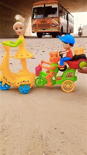 Remote Control Scooty Girl And Monkey Scooter Unboxing And Testing Short ||