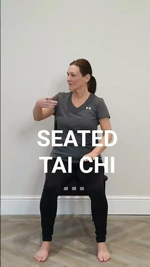 Chair Based Tai Chi Exercises, easy, gentle, range of motion for seniors #chairtaichi