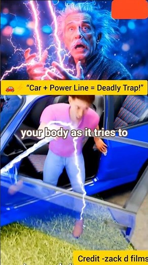 What To Do If Power Lines Fall On Your Car ⚡ | This Could Save Your Life 😱 #shorts