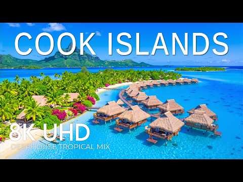 Cook Islands 8K Drone Footage | Aitutaki Lagoon, White Sandbars & South Pacific Paradise UHD