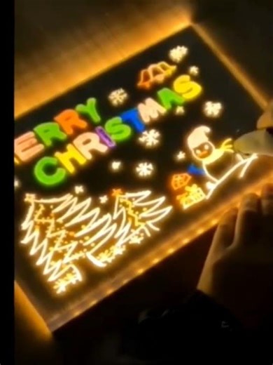 LED light up acrylic message board Erasable USB Children's Drawing Board