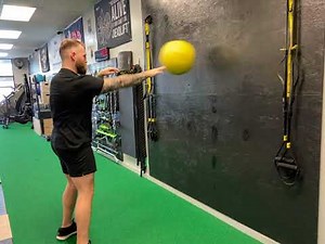 Medicine Ball Single Arm Chest Throw
