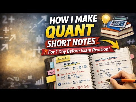 How I make quant short notes for quick revision | practical approach | save time using this | qunat
