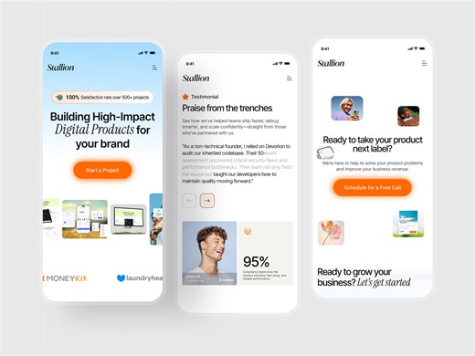 Agency mobile app design