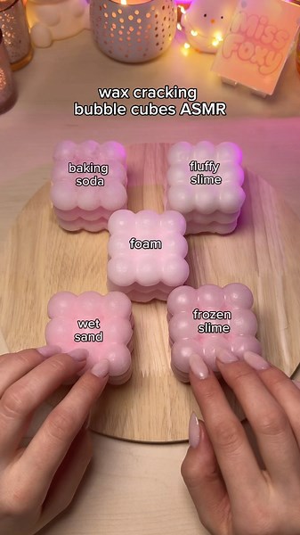 Wax cracking bubble cubes ASMR🎧 #asmr #asmrforsleep #waxcracking
