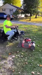 Turned mini bike and push mower into a mini bike mower ha #fypage #tiktok #trending #foryou (Buildadadgarage built this) it’s awesome | Shotgun Shane
