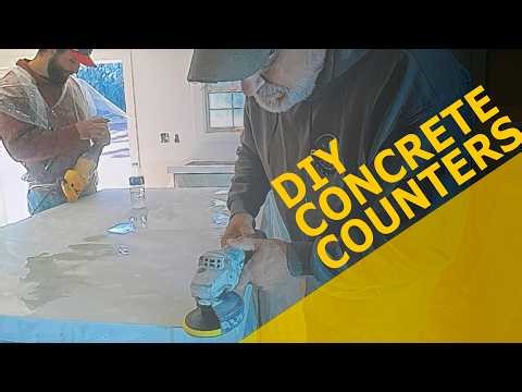 Diamond in the Rough Part 9 Home Renovation/DIY Concrete Countertops and Tile Backsplash