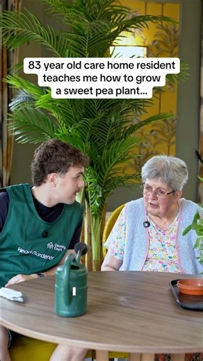 I sat down with Jean at @Country Court to learn how to maintain a sweet pea plant! #carehome