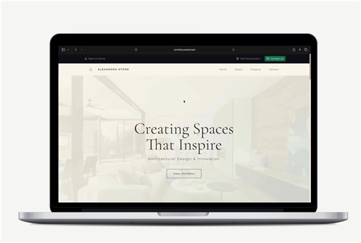 Architectural Portfolio Website – Clean & Modern UI