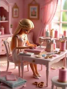 Barbie doll sewing cloth
