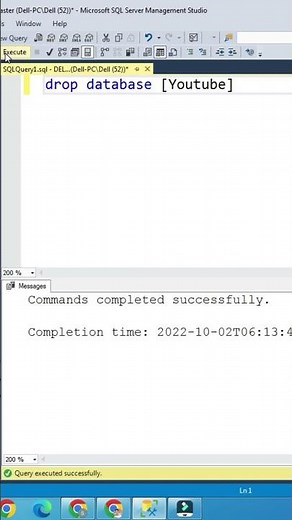 How to Drop Database in MSSQL Using Query editor