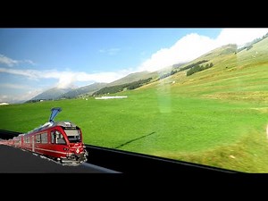 Zug Mitfahrt Landquart - St.Moritz , S chanfs-Zuoz , Train ride, Viagem de trem