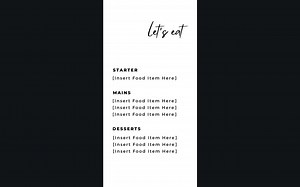 Downloadable Custom Event Menu - Etsy