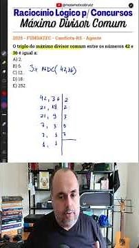 🔥 FUNDATEC 2025: Do you know the greatest common divisor (GCD) of 42 and 36? 🤯📚 #logicalreasoning...