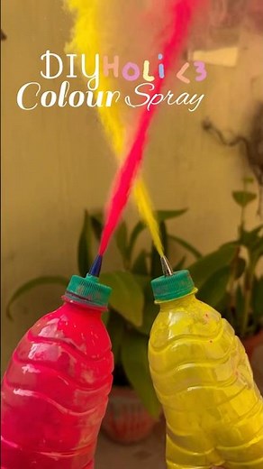 CRAZY HOLI HACK! 😱 DIY Colour Spray from Trash 🌈 #shorts