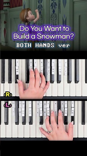 “Do You Want to Build a Snowman?” (Frozen OST) ☃️ Easy Piano Tutorial for Both Hands 🎹