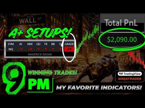$2,000+ Day Trading At Night! My Favorite Indicators Made This One Easy - NinjaTrader & TradingView