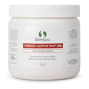 SlimSpa Thermo-Active Hot Gel - Treatment for Women & Men, Cellulite Remover for Belly, Butt, Arm, Abdomen - Skin Firming & Toning Body Gel Suitable For All Skin Types - 473ml