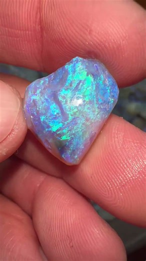 Gem Shell Rub 🌈💎 | 18.15ct Rare Fossil Opal with 3D Pattern & Red Glow