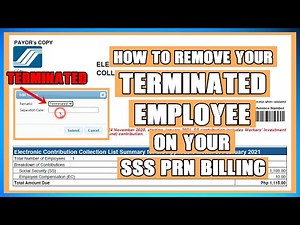 HOW TO REMOVE YOUR TERMINATED EMPLOYEE ON YOUR SSS PRN BILLING (EMPLOYER) | Coin Crypto News