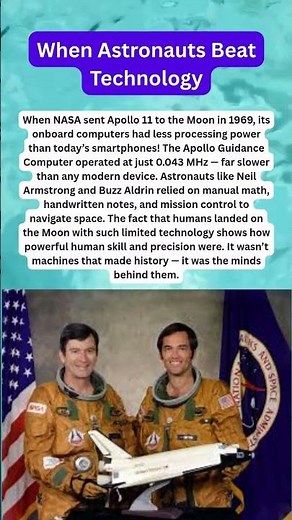 When Astronauts Beat Technology | Apollo 11 Had Less Power Than Your Phone! 📱 #shorts #usa #apollo11