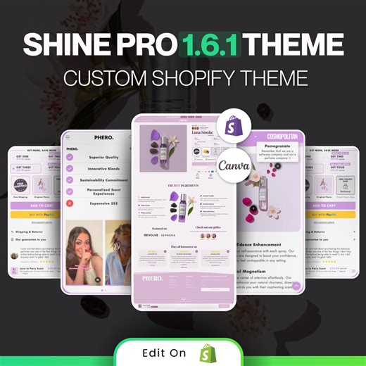Shine Pro 1.6.1 Theme, Shopify Ultimate Theme, Fully Customizable, SEO Optimized, Responsive Theme, Upsells, Features, Top Performing Theme - Etsy