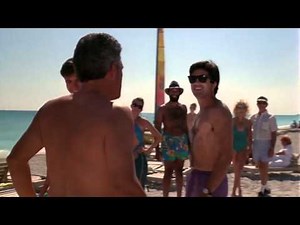 Dork beach scene from Police Academy 5: Assignment Miami Beach