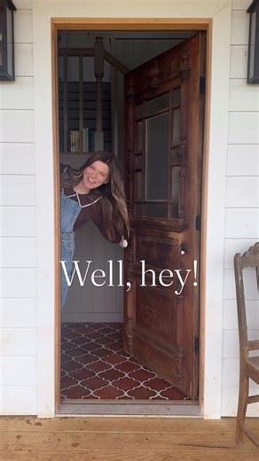 Part 1 of getting this porch ready for some front porch sittin! Having such a special piece of family heritage on our home means so much to me. 🤎 And it adds a level of character and charm that makes this new build feel a little older, like it already has stories to tell. #newoldhouse #farmhouse