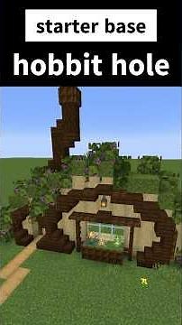 Minecraft Hobbit hole best starter base #minecraft