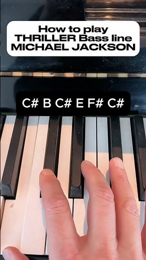 Learn THRILLER bass line on Piano (Michael Jackson)