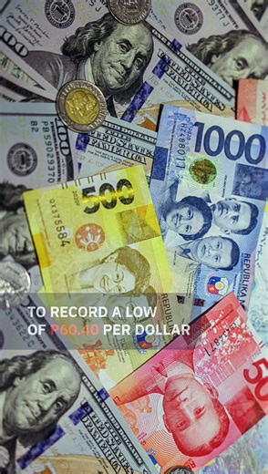 Philippine peso slides to record-low P60 vs US dollar