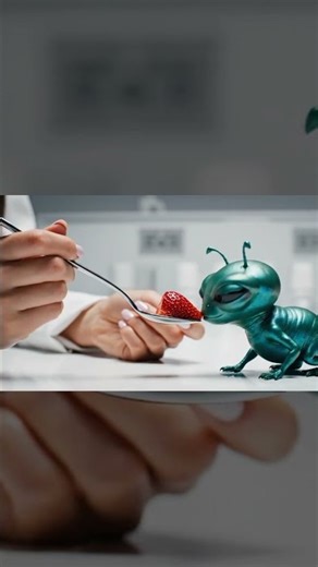 ASMR Alien Attack Eating Food #viral #relaxing #8millionviews #satisfying #shorts