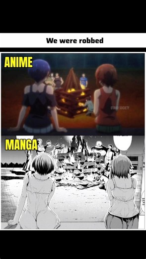 The anime adaptation significantly simplified the detailed character framing from the manga. 📉