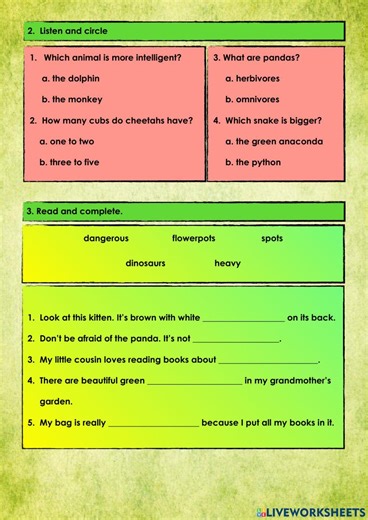 Y4 Module 8 : REVISION (COMPARATIVE) worksheet