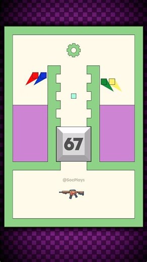 Assault Rifle Arena EP.02: Red vs Blue vs Green vs Yellow | Square Race 🟥🟦🟩🟨 #shorts