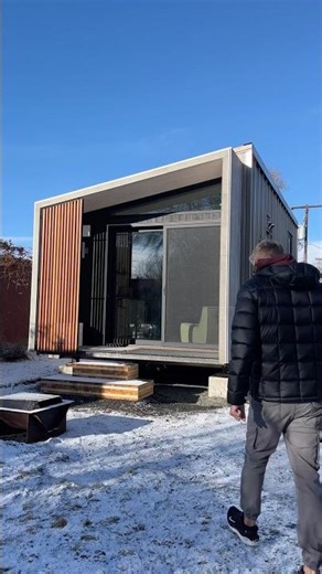 Touring a 308 square foot Prefab Home with Steel Siding! #hometour