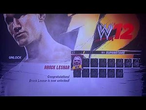WWE 12 how to unlock Brock Lesnar