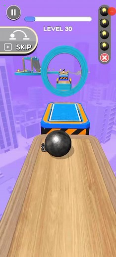 Ball Control Game on Suspended Wooden Pathway