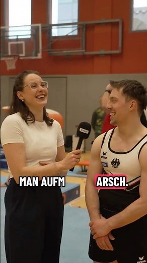 Legendäres Interview mit Sarah Voss und Tom Schultze 🎤😂 #dtb #sports #turnen #interview