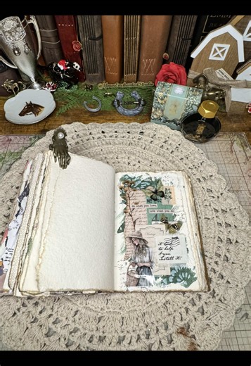 Green theme using my new ink from @Ferris Wheel Press ! Use code JA-EJ for 10% off 🔗 Linkinbio Color used: Everyday Ink | La Belle Epoque Collection - Sage Serenade 38ml #creativejournaling #ferriswheelpress #sagesrenade #greentheme #artjournaling