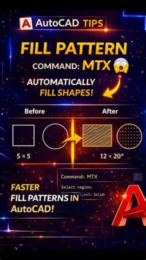 Stop Filling Manually! Use MTX Command 🚀 #autocad #shorts #shortsfeed #shortvideo #visioncadstudio