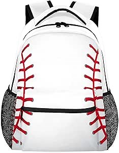 Baseball Backpacks for Girls Kids Boys, Sports Ball Print Casual Lightweight School Bags Laptop Backpack Student College Bookbag Travel Hiking Daypack